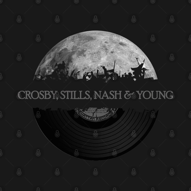 Crosby, Stills, Nash & Young moon vinyl by hany moon