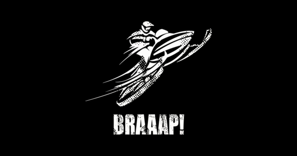 Brap Funny Snowmobile Brap Funny Snowmobile Sticker TeePublic