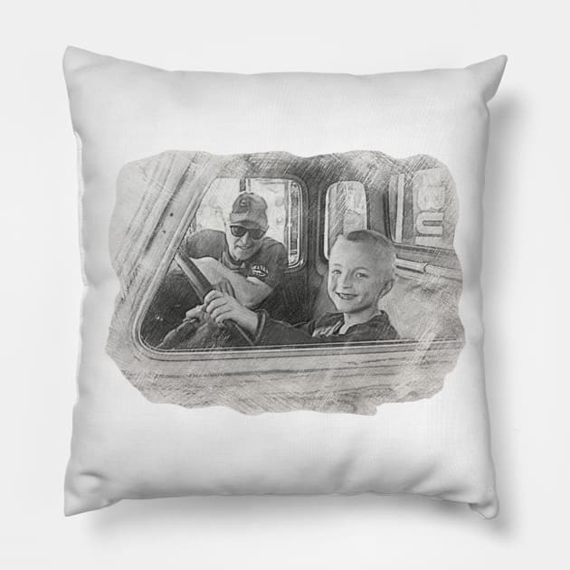 Father and Son Pillow by unclejohn