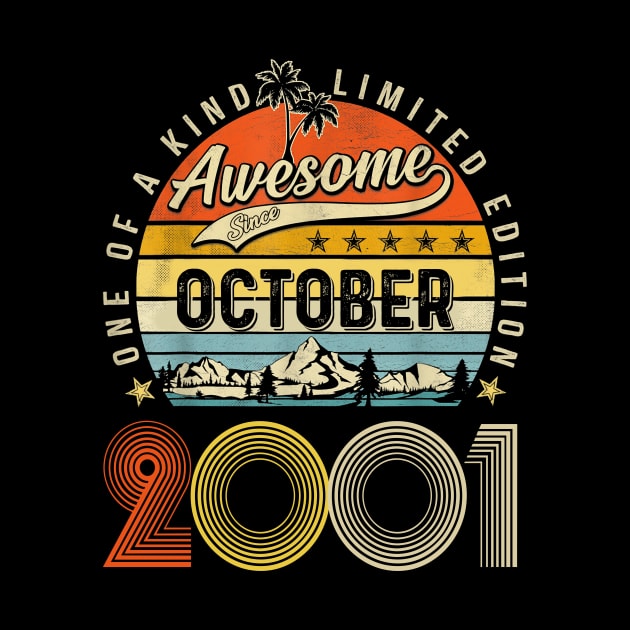 Awesome Since October 2001 Vintage 22nd Birthday by PlumleelaurineArt