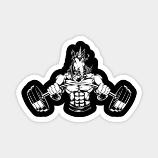 Fitness Gym Weightlifting Unicorn Magnet