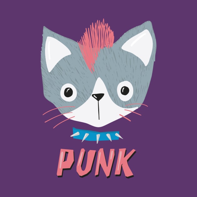 Punk Rock Kitten by LittleBunnySunshine