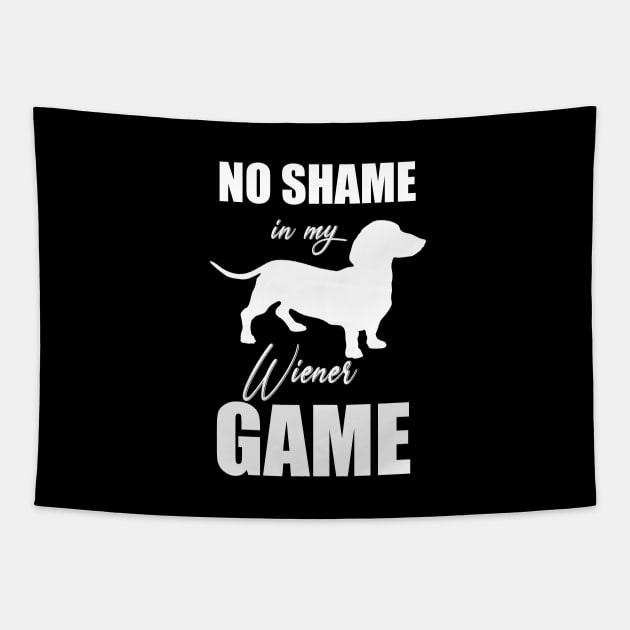 No Shame Funny Dachshund Wiener Dog Meme T-shirt Tapestry by ichewsyou