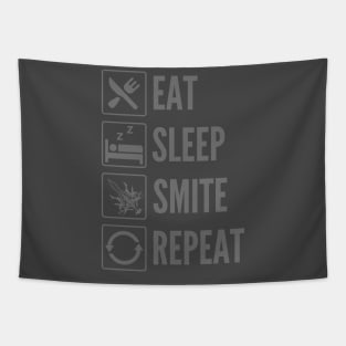 "Eat, Sleep, Smite, Repeat" Paladin Print Tapestry