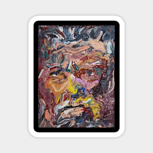 Abstract Expresstionist Man Face 399 Magnet