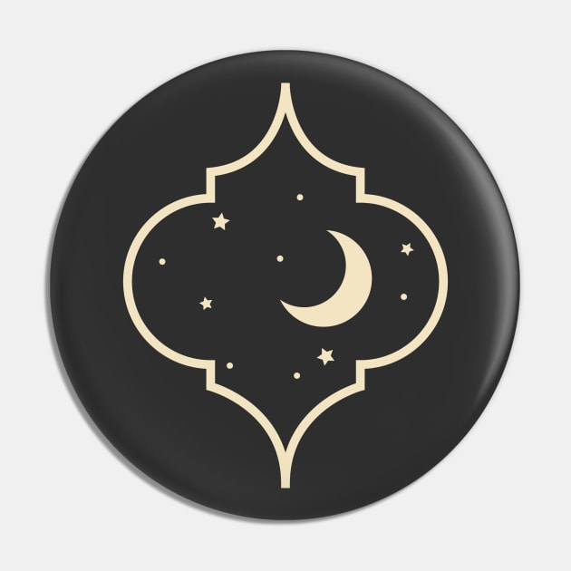 Beautiful Moon and Star Pin by Zombie Girls Design