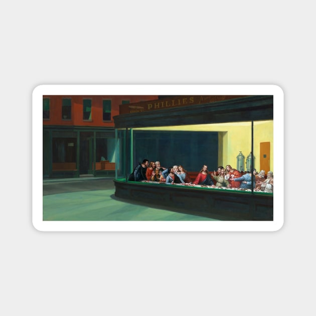 Nighthawks Last Supper Magnet by phneep