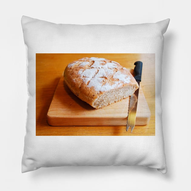 Sourdough on Chopping Board with Knife Pillow by jojobob