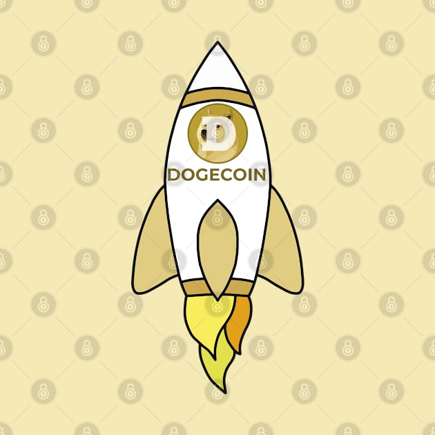 Dogecoin To The Moon Rocket by DiegoCarvalho