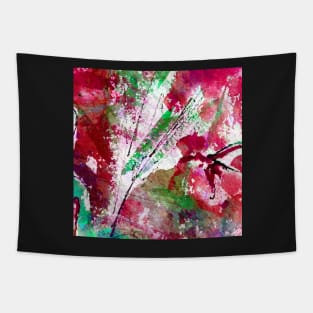 Intuitive Organic Abstract Watercolor in Red Tapestry