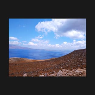 Blue Sky with Clouds and Rocks T-Shirt