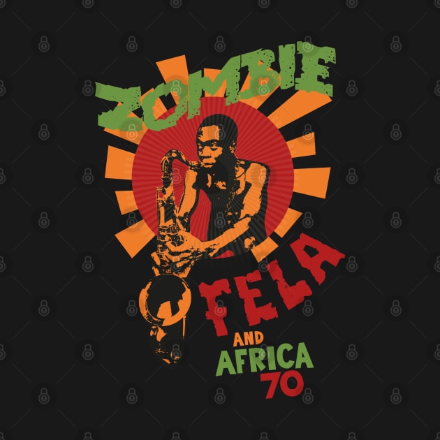 Fela Kuti's 'Zombie' Album Tribute: Psychedelic Afrobeat Illustration by Boogosh