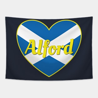 Alford Scotland UK Scotland Flag Heart Tapestry