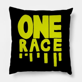 One Race - Green Pillow