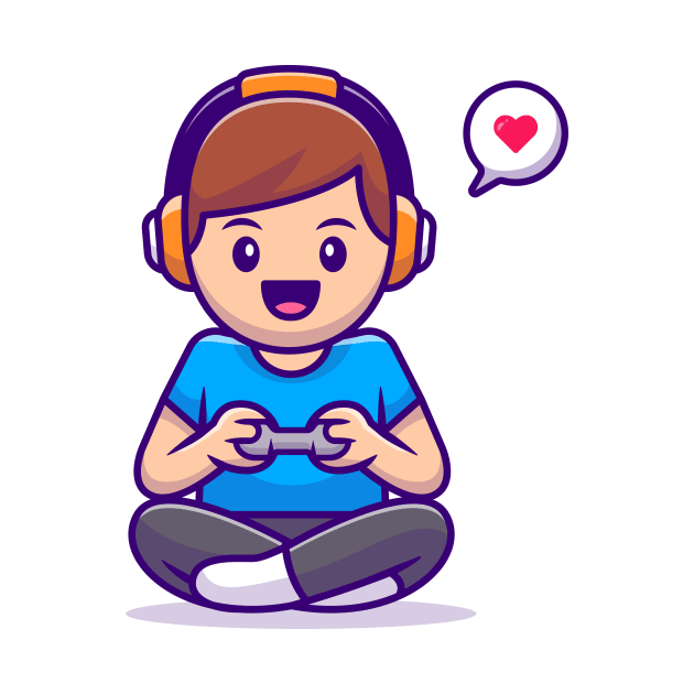 Cute Boy Playing Game by Catalyst Labs