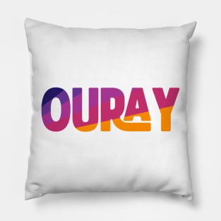 Ouray retro Pillow