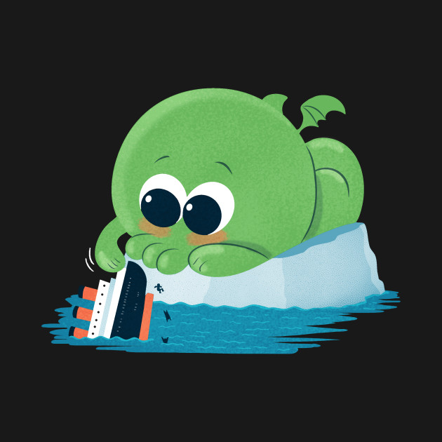 Discover Cutethulhu Sinks The Titanic - Cute Lovecraft - T-Shirt