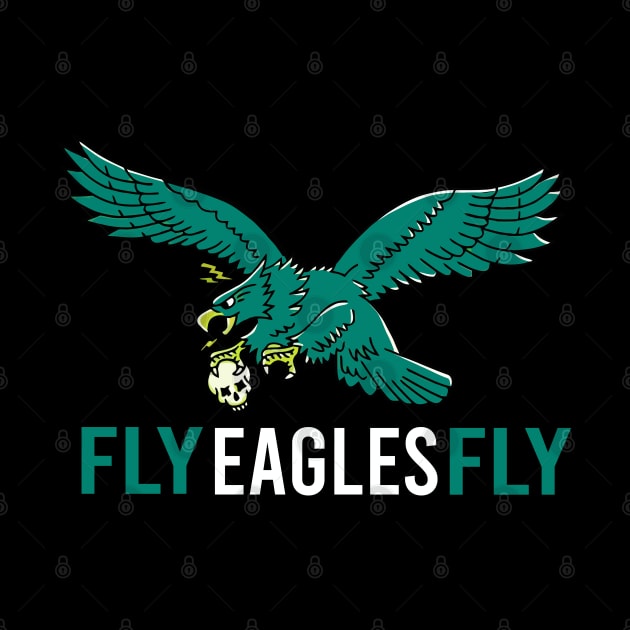 fly eagles fly retro by Mortensen