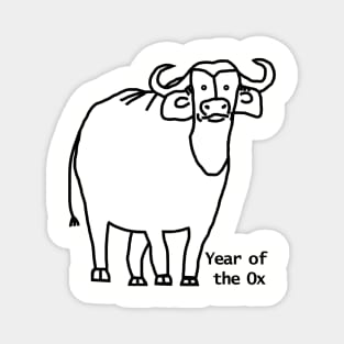 Year of the Ox White Magnet