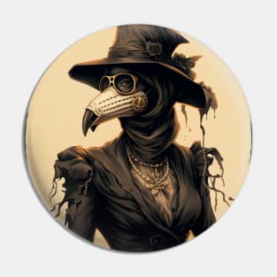 Gothic Plague Lady Pin