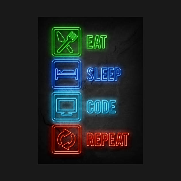 Eat Sleep Code Repeat by Durro