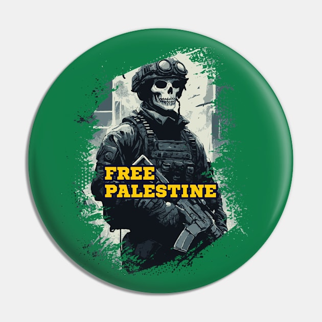 Free Palestine / Original Solider Design V2 Pin by Trendsdk