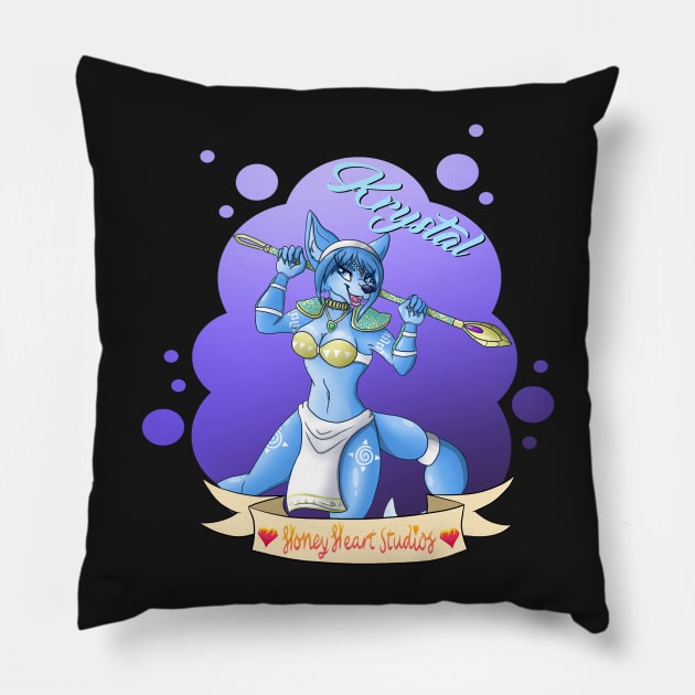 Krystal Pillow by HoneyHeartStudios