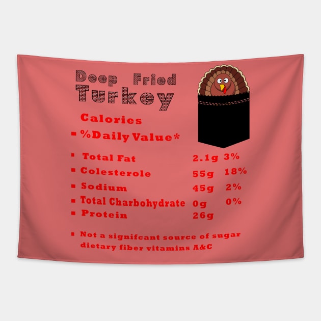 Deep Fried Turkey Nutrition Facts Thanksgiving Thanksgiving Day Tapestry by we4you