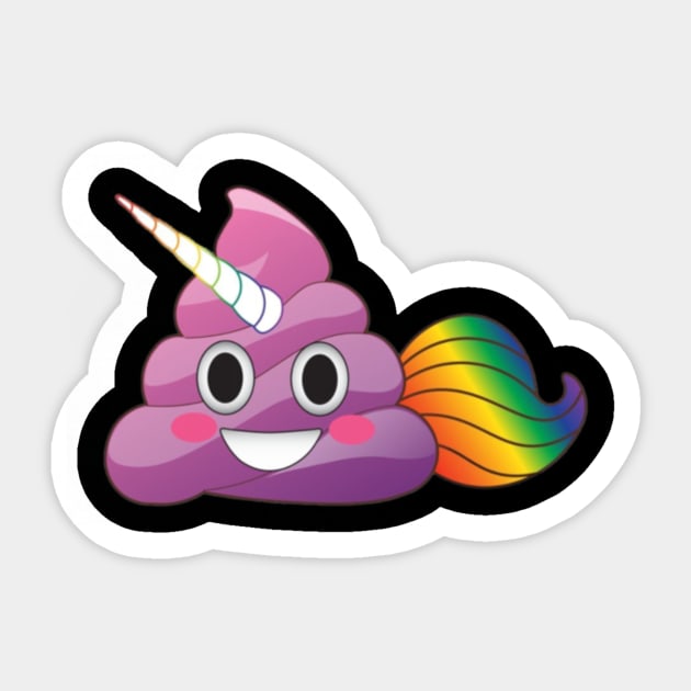 Cute Magical Unicorn Poop Emoji With Rainbow Tail T-Shirt Cute Magical Unicorn Poop Emoji With Rainbow Tail T-Shirt