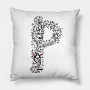 Letter P (Buu&Luu Alphabet) Pillow