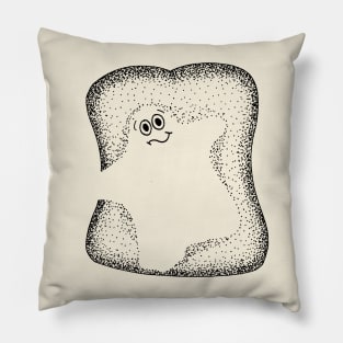 Ghost on Toast (Line Art) Pillow