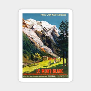 Vintage Travel Poster France Le Mont Blanc Magnet