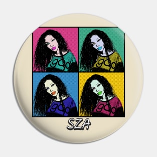 SZA 80s Pop Art Style Pin