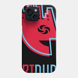 YourArtDude Logo In Red And Lt. Blue Phone Case