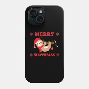 Merry Slothmas Christmas Lights Phone Case