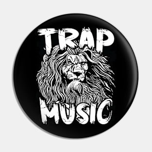 Trap Music Lion Graphic Rap Hip Hop Techno R&B Pin