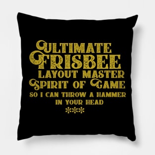 Ultimate Frisbee Lettering Pillow