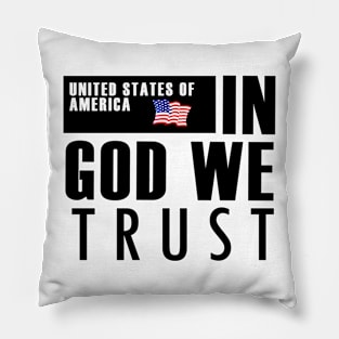 In God We Trust Motto. Pillow