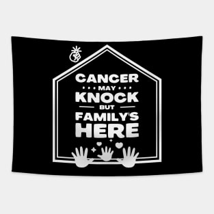 Lung cancer awareness white ribbon Cancer may knock but family's here Tapestry