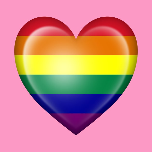 Gay Pride Rainbow Heart Flag by jeffbartels