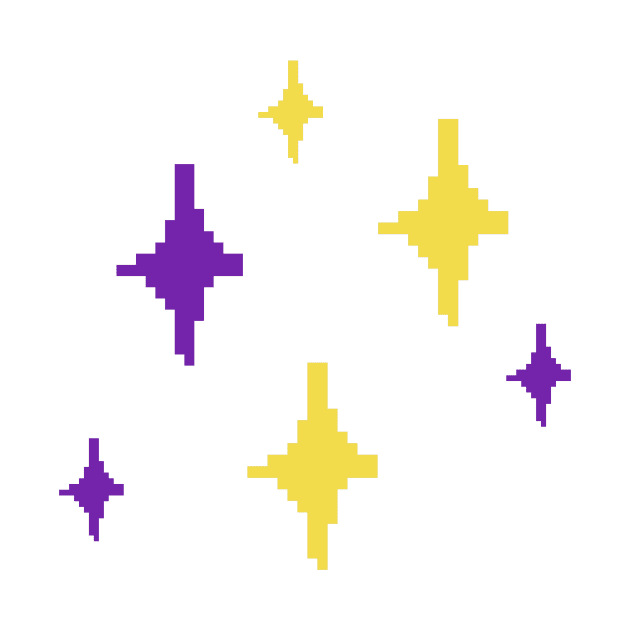 Intersex Pride Sparkles Pixel Art by christinegames