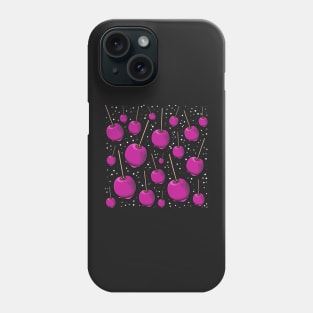 Pink Candy Apples Halloween Treat Pattern Digital Illustration Phone Case