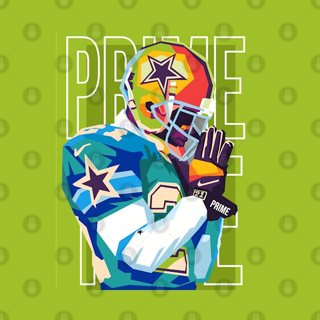 deion sanders prime time by cool pop art house