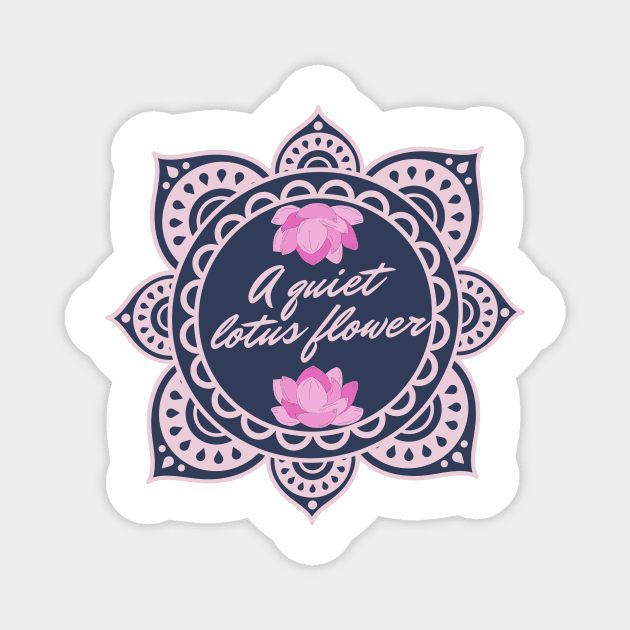 Purple Flower Luxurious Health and Wellness Lifest Magnet by MeKong