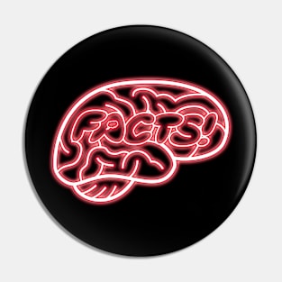 Your Brain On Facts neon Pin