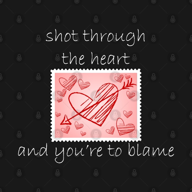 Bon Jovi Shot Through The Heart And You're To Blame Postage Stamp by Maries Papier Bleu