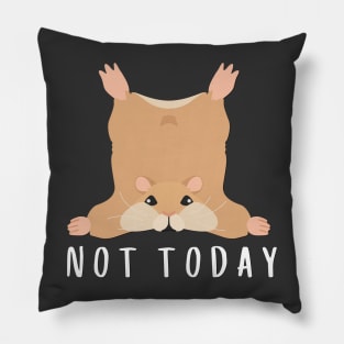 Lazy Hamster Nope not Today funny sarcastic messages sayings and quotes Pillow