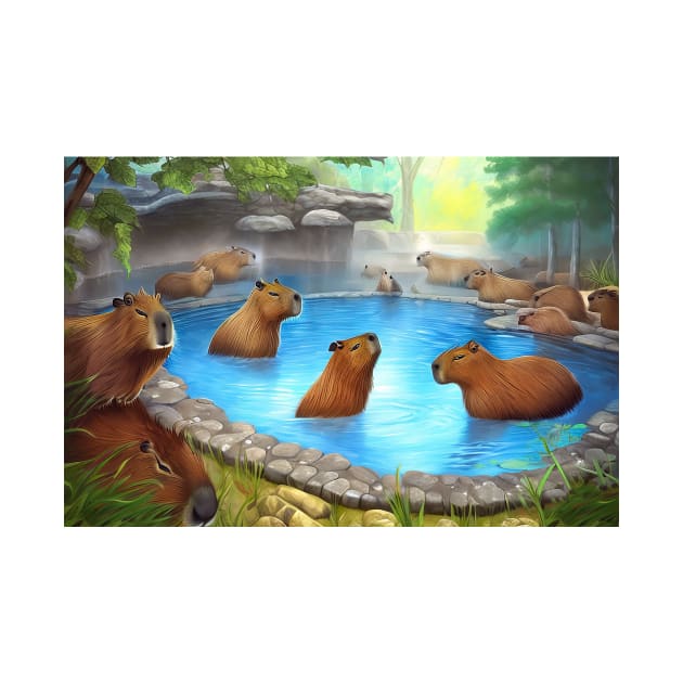 capybara playing by cloudart2868