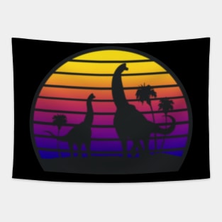 Synthwave Dinosaur - Brachiosaurus Tapestry