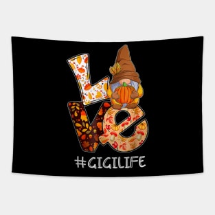 Love Gnome Gigi Autumn - Fall Gnome Pumpkin - Funny Thanksgiving Tapestry